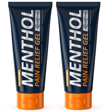 AVCOO 4% Menthol Pain Relief Gel, Cooling Sensation for Arthritis, Knees, Joint, Sore Muscle, Neck, Shoulder and Lower Back Pain Relief, Grease-Free Gel, 2 Packs (3 OZ Per Pack) AVCOO buy supplements canada
