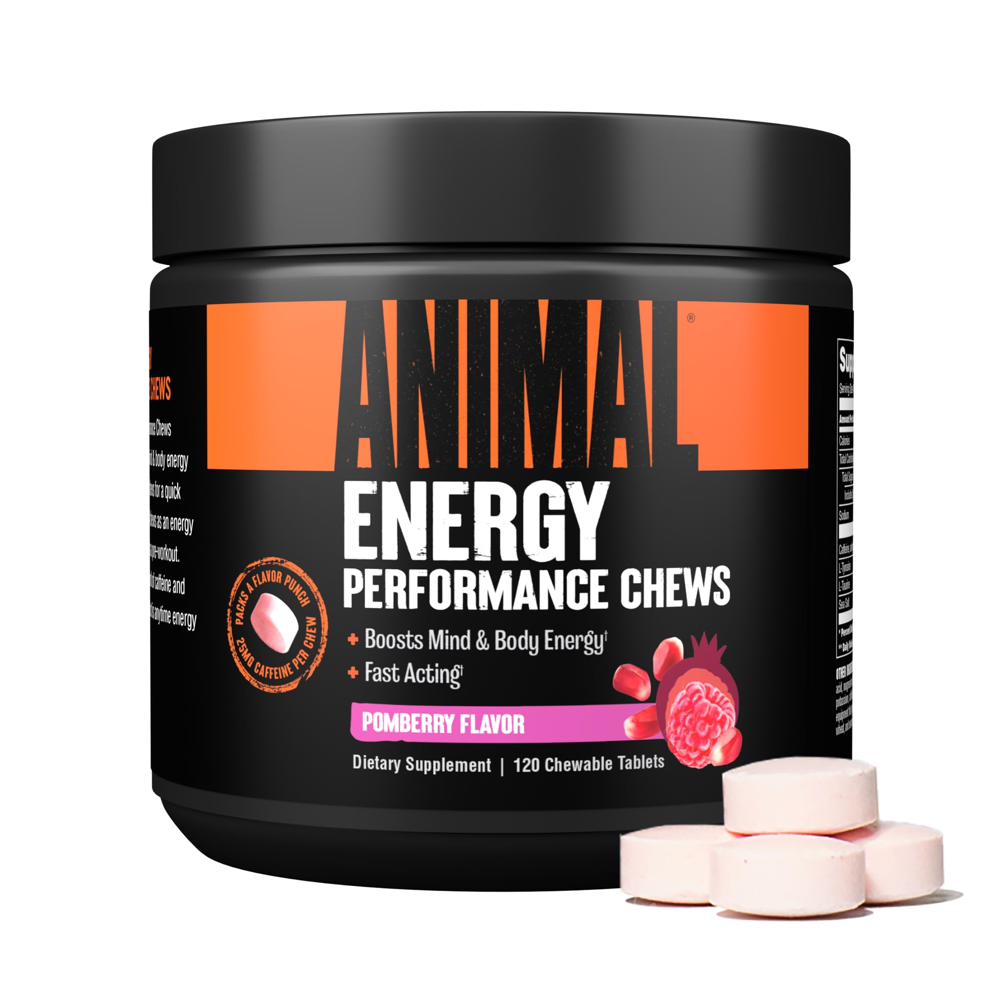 Animal Energy Chews, Fast Acting Energy with Caffeine, Nootropics and Sea Salt Animal buy supplements canada