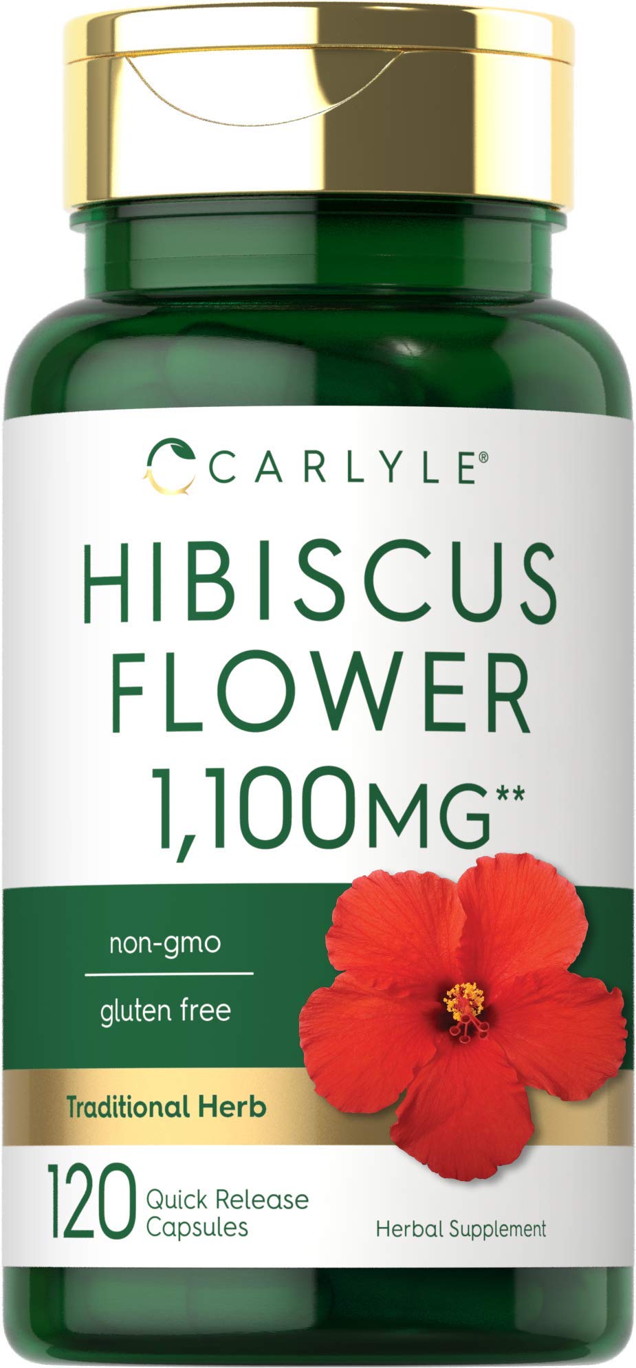 Hibiscus Flower Extract 1100 mg | 120 Capsules | Non-GMO, Gluten Free Supplement Carlyle buy supplements canada