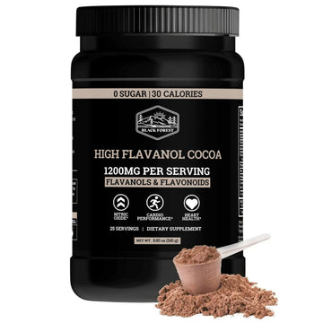 Black Forest High Flavanol Cocoa Powder (1200mg Flavanols & Flavonoids Supplements)10X More Flavanols (Epicatechin) Than Cocoa & 600mg of Epicatechin Supplement Black Forest buy supplements canada