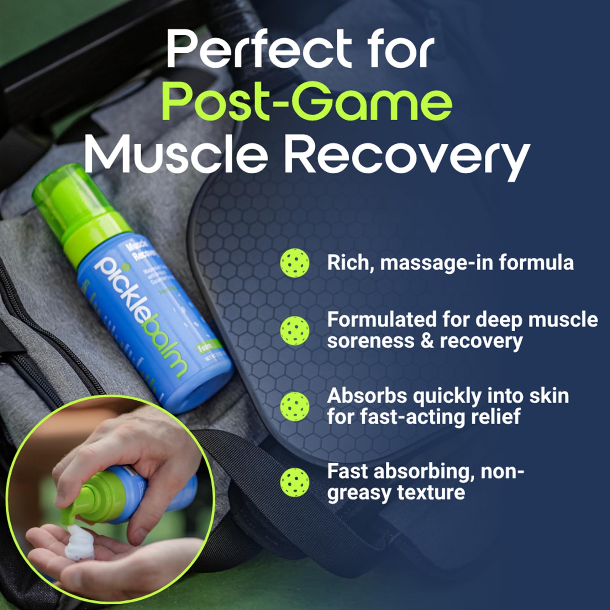 PickleBalm Pickleball Post-Game Foam Muscle Cramp Relief and Relaxer with Magnesium Sulphate, Arnica & Cucumber Extract for Pain and Leg Cramps, Sore Muscle Relief, 7.1oz Bottle PickleBalm buy supplements canada