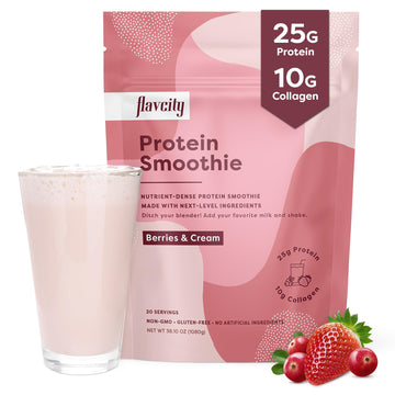 FlavCity Protein Powder Smoothie, Berries & Cream - 100% Grass-Fed Whey Protein FlavCity buy supplements canada