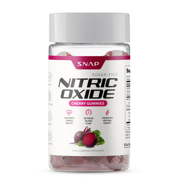 Snap Supplements Nitric Oxide Gummies - Beet Root Extract 300mg, Sugar Free Beetroot Supplement with Pomegranate Powder for Circulation & Natural Energy, 60 Vegan Gummies, Cherry Flavor Snap Supplements buy supplements canada