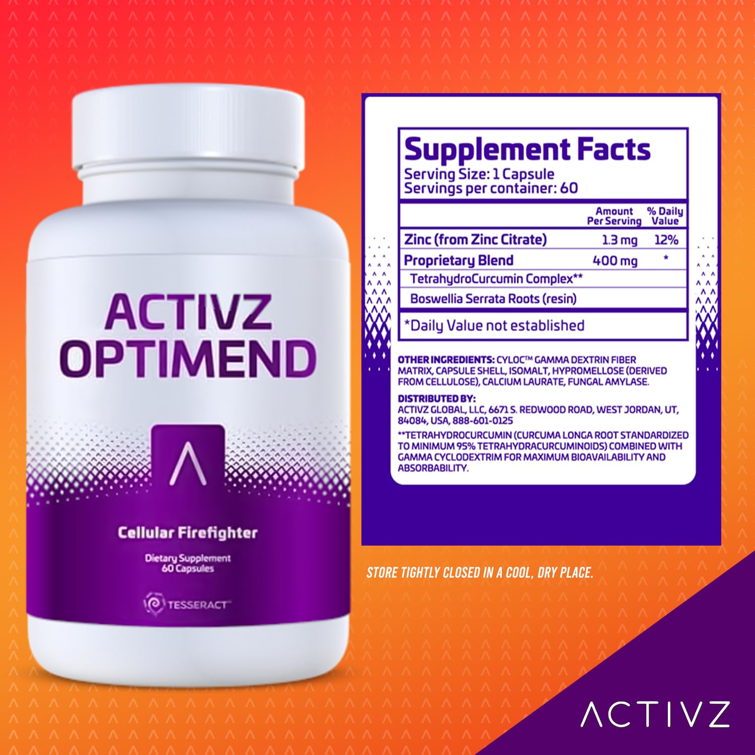 ACTIVZ Optimend - Advanced Joint Mobility and Comfort Support with Enhanced Bioavailability Using CyLoc Dextrin and DexKey Technology - 60 Capsules ACTIVZ buy supplements canada