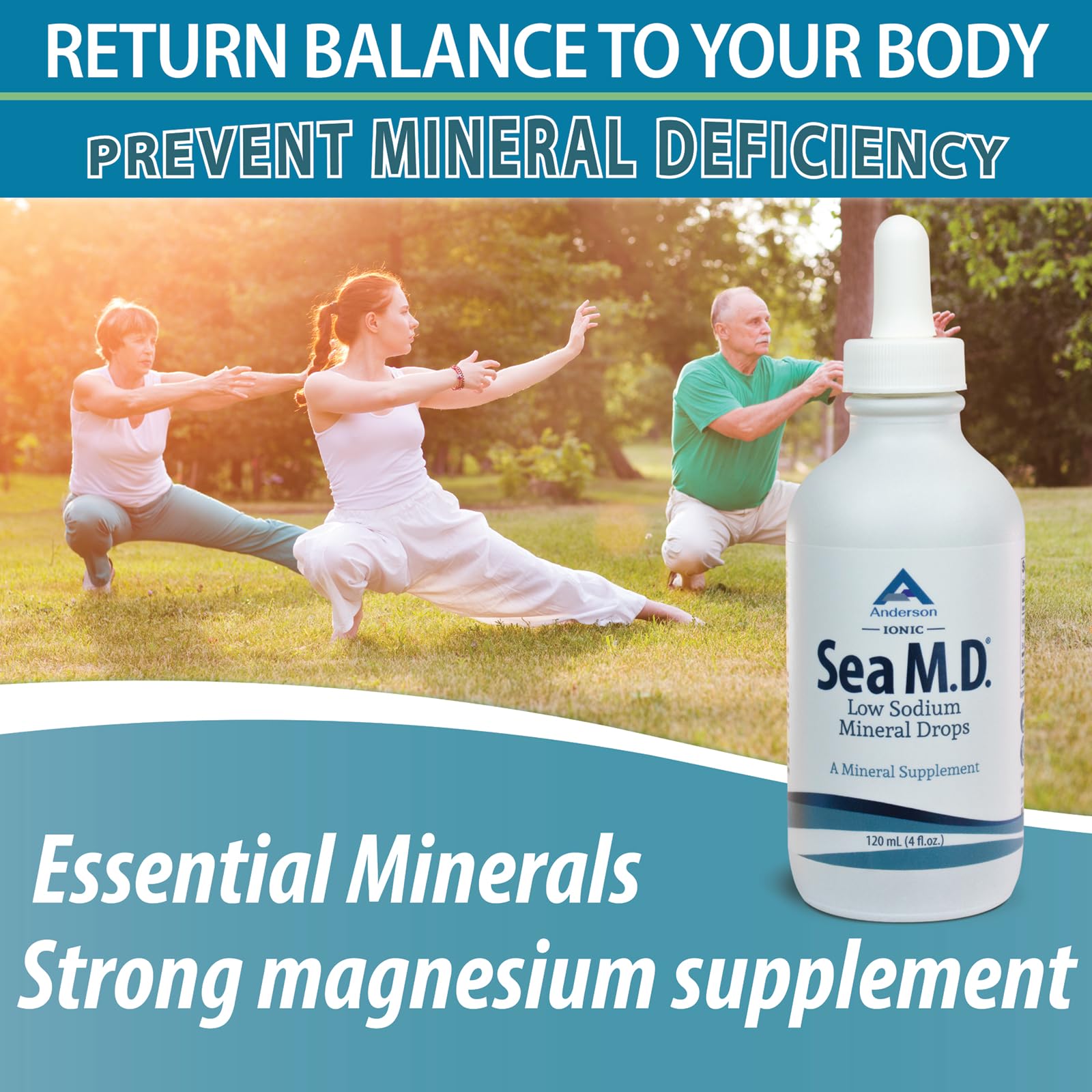 Anderson Sea M.D. Concentrated Trace Mineral Drops, 79 Trace Minerals with Magnesium, Sodium and Chloride Electrolytes - Supports Hydration, Energy Mineral Resources International, Inc. buy supplements canada