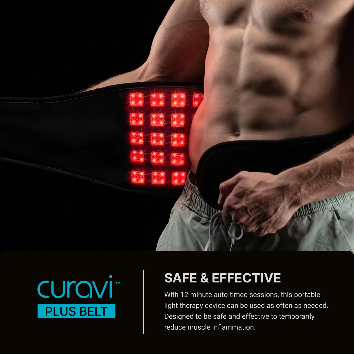 CURAVI Plus™ Wearable Red Light Therapy Belt for Lower Back Pain Relief - 160 Diodes - Safe and Effective CURAVI buy supplements canada