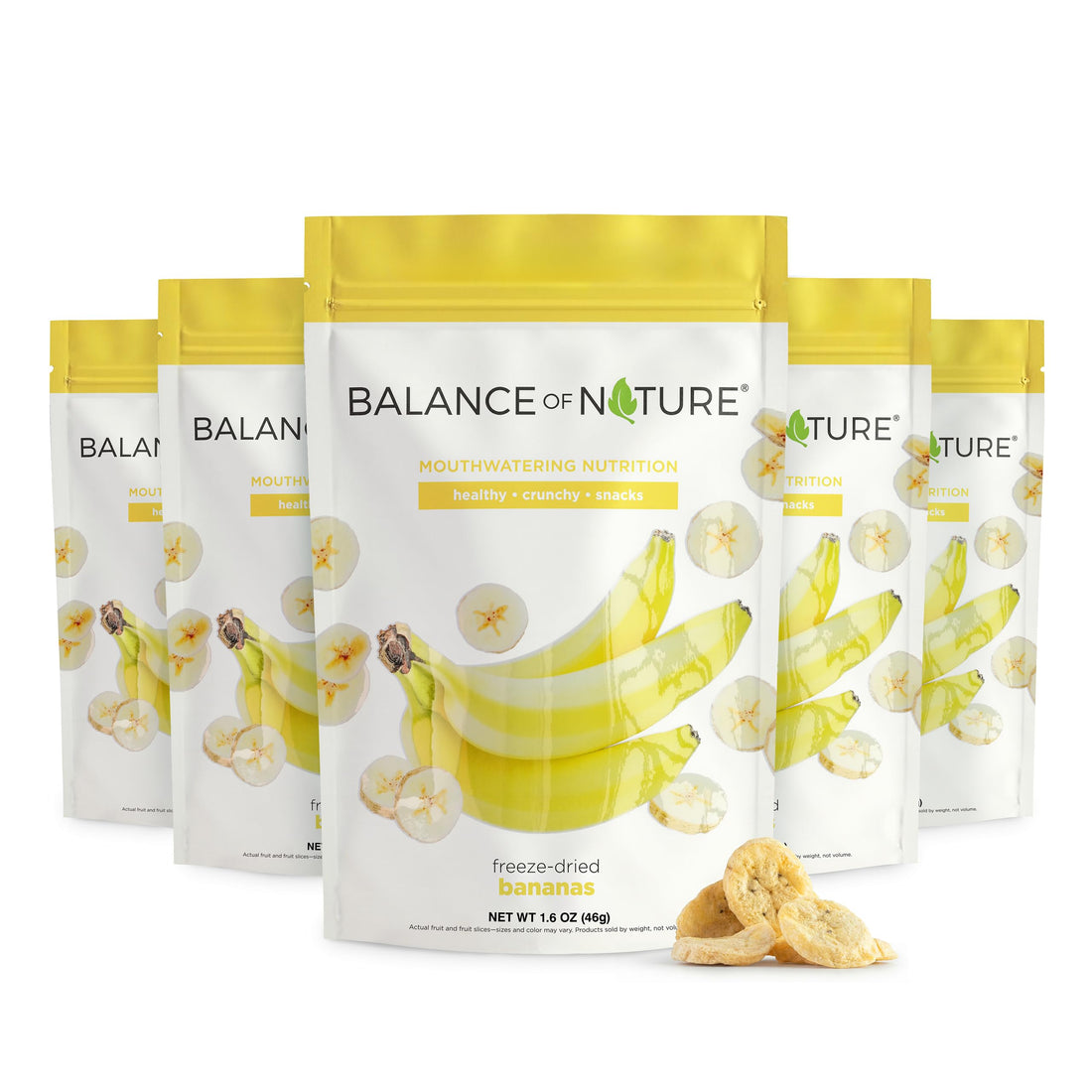 Balance of Nature Freeze-Dried Bananas (5 Pack) – 100% Real Fruit, Crunchy Banana Slices, Healthy Snack, Mouthwatering Nutrition, Gluten-Free, Vegan, No Sugar Added, Five 1.6 oz Bags Balance of Nature buy supplements canada