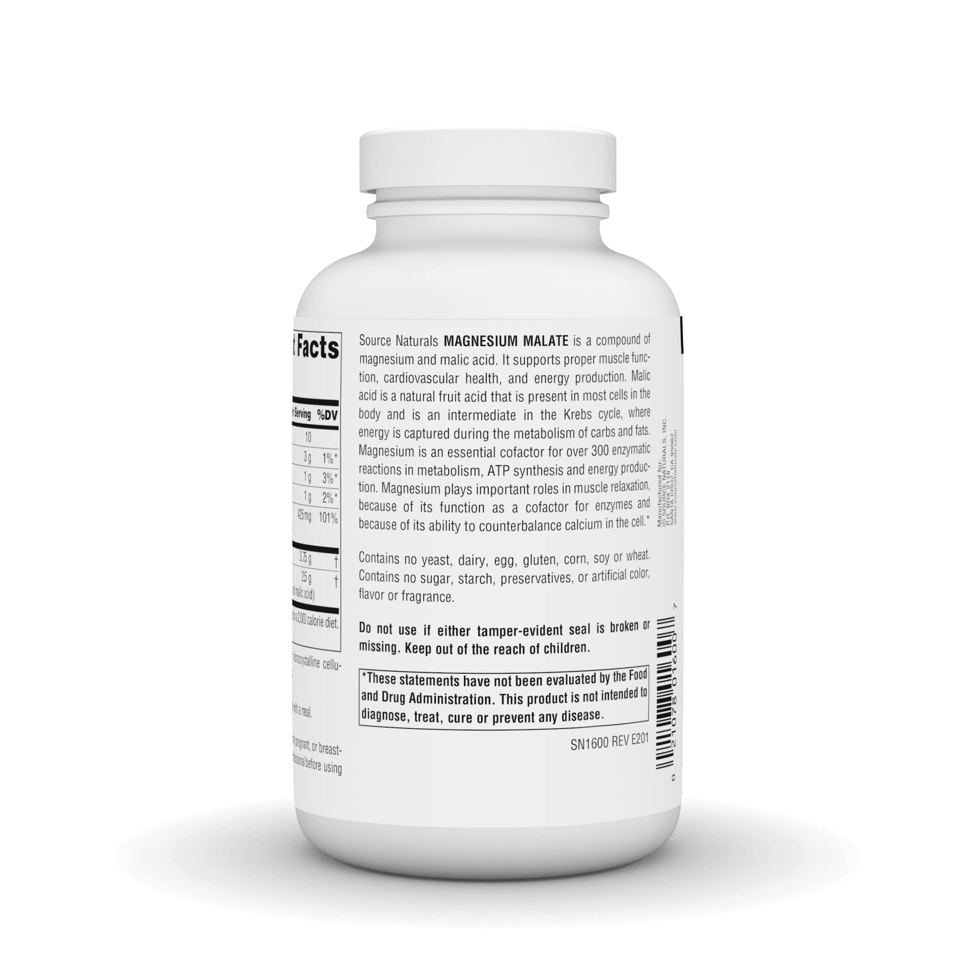 Source Naturals Magnesium Malate, Magnesium Malic Acid Supplement, Non GMO, 3750 MG Source Naturals buy supplements canada