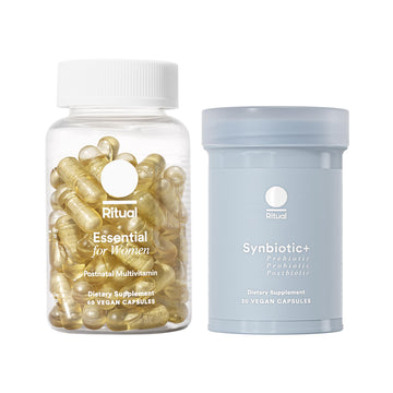 Ritual Postnatal Multivitamin and Gut Duo Supplements with Postnatal Vitamins and Synbiotic+: 3-in-1 Probiotic, Prebiotic, Postbiotic, Supports Lactation, and Gut Health, 30 Day Supply Ritual buy supplements canada
