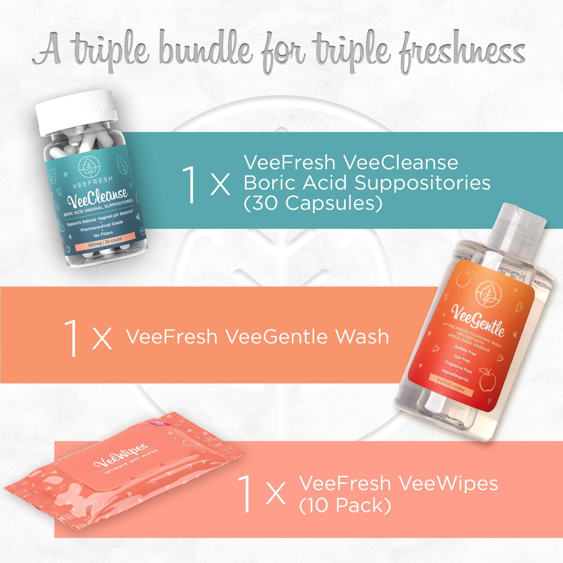VeeFresh VeePower Bundle - A Convenient Feminine Care Bundle for Any-Time Freshness & Odor Control VeeFresh buy supplements canada