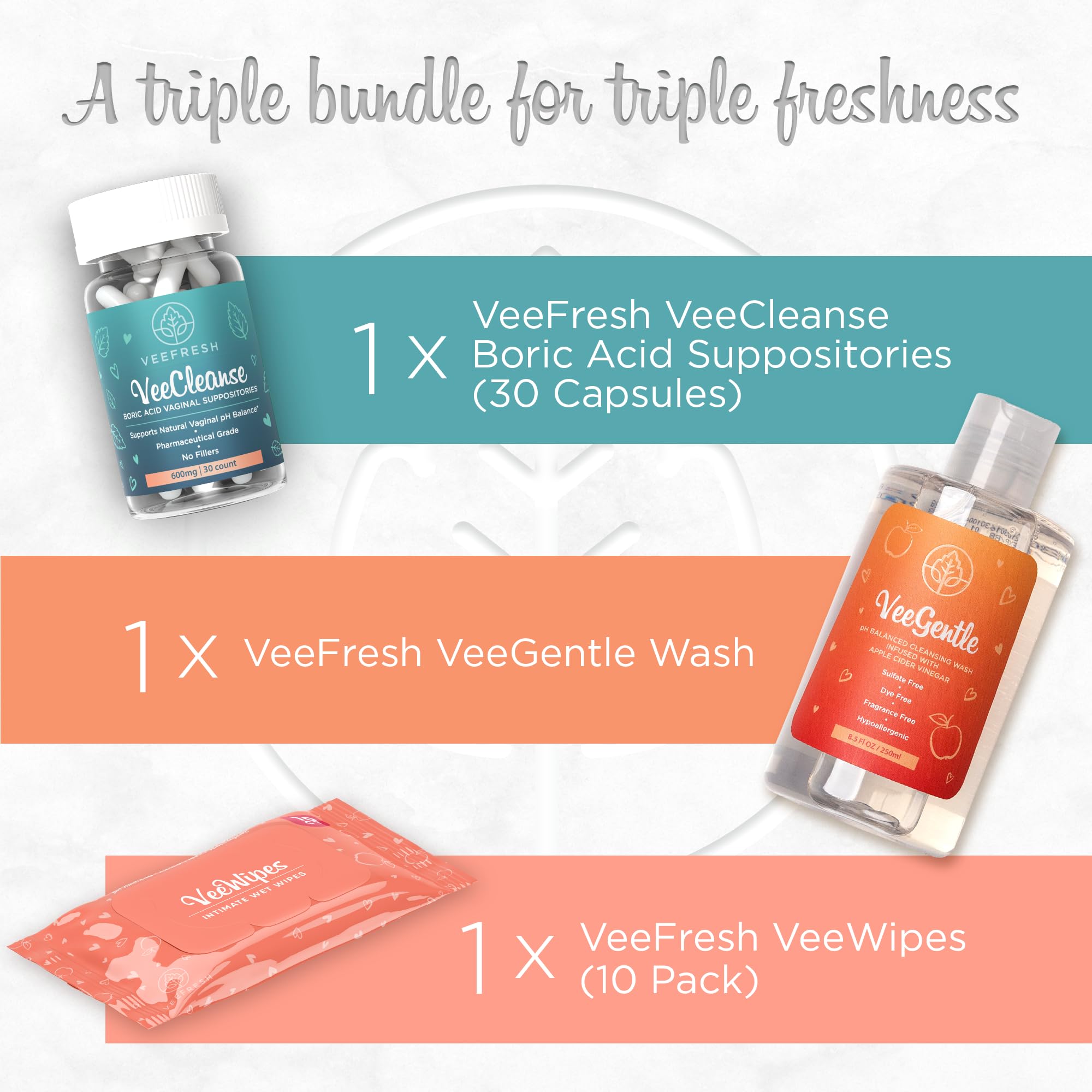 VeeFresh VeePower Bundle - A Convenient Feminine Care Bundle for Any-Time Freshness & Odor Control VeeFresh buy supplements canada