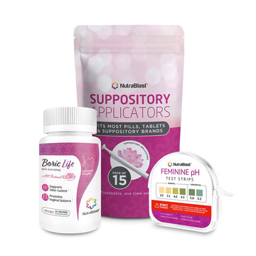 NutraBlast Boric Acid Vaginal Suppositories 600mg (30 Count) w/Disposable Vaginal Suppository NutraBlast buy supplements canada