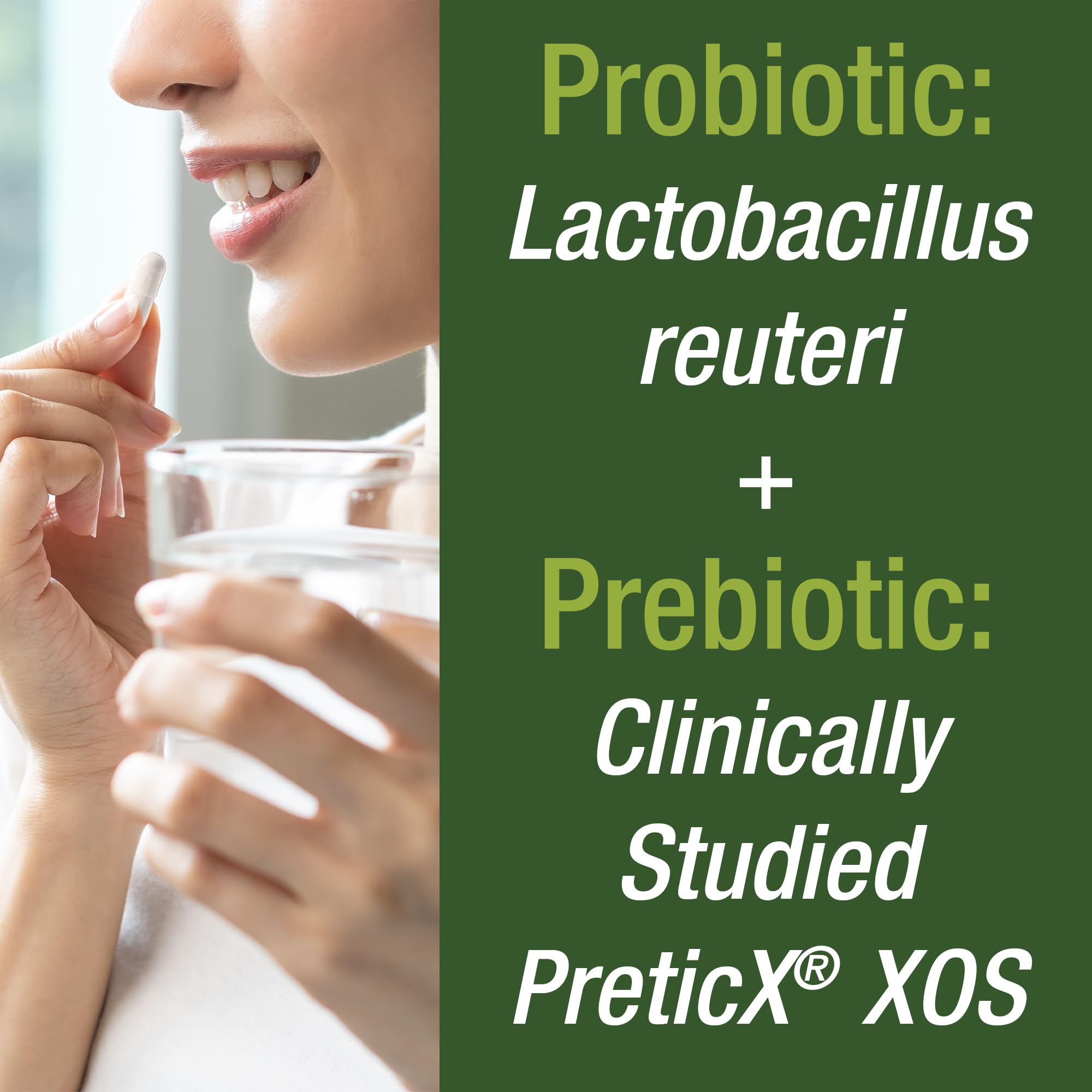 Lactobacillus Reuteri 50 Billion CFU Probiotics with Clinically Studied PreticX® XOS Prebiotic. L Reuteri Probiotic Capsules Supplement for Gut Health and Digestive Support. for Both Women & Men Peak Performance buy supplements canada