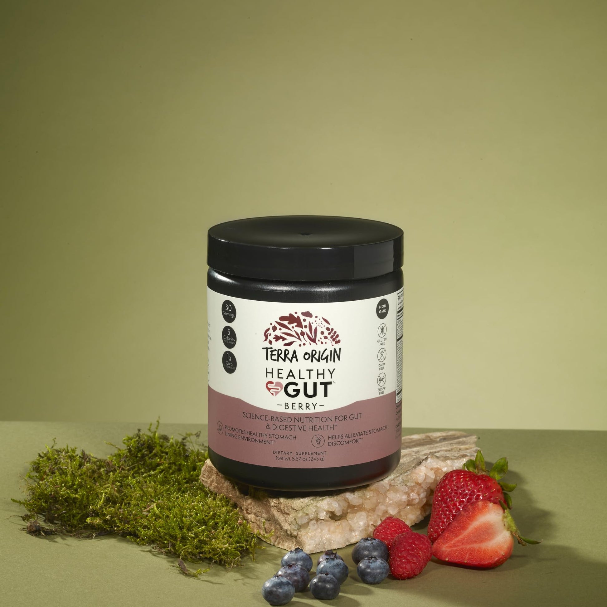 TERRA ORIGIN Healthy Gut Powder (Berry Flavor) |30-Servings with L-Glutamine, Zinc, Glucosamine, Slippery Elm Bark, Marshmallow Root and More! TERRA ORIGIN buy supplements canada