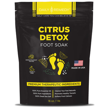 Citrus Detox Foot Soak with Epsom Salt - for Foot Callus, Immune Boost, Damaged Toenail DAILY REMEDY buy supplements canada