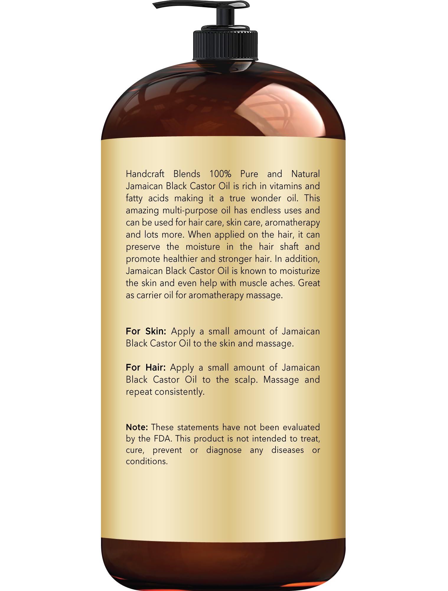 Handcraft Blends Jamaican Black Castor Oil for Hair Growth, Eyelashes and Eyebrows Handcraft Blends buy supplements canada