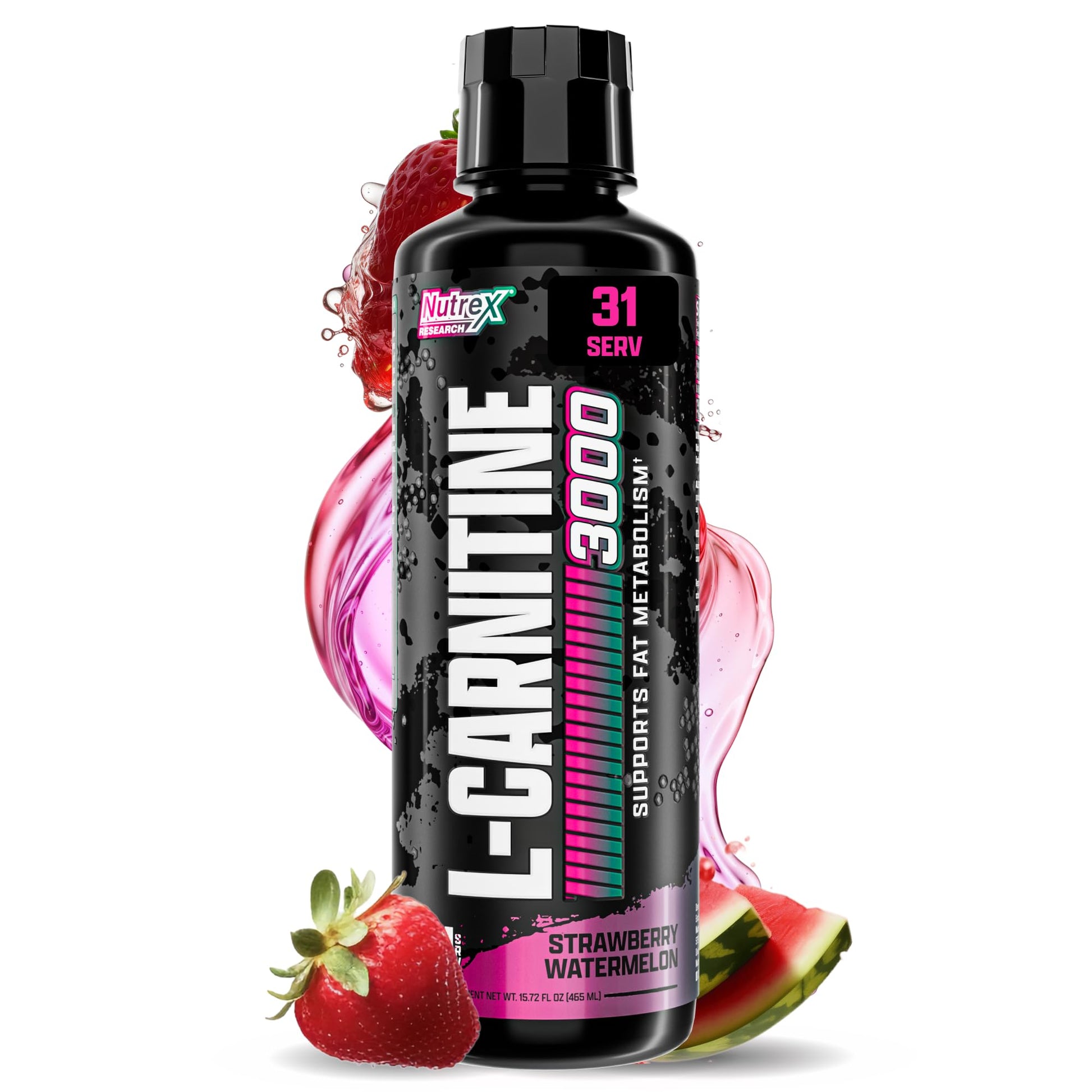Nutrex Research L Carnitine 3000 - Clinically Dosed L-Carnitine Liquid for Energy, Metabolism & Muscle Recovery - Delicious Strawberry Watermelon - No Sugar, No Carbs Nutrex Research buy supplements canada