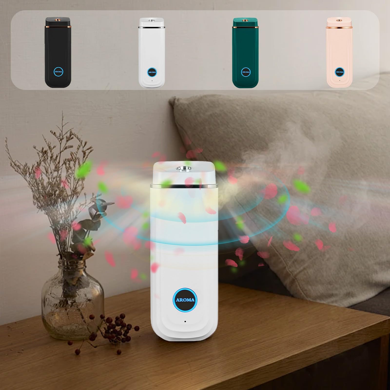 Sentmoon Essential Oil Diffusers for Home, Portable Rechargeable Aroma Humidifier with 3-Level Mode Sentmoon buy supplements canada