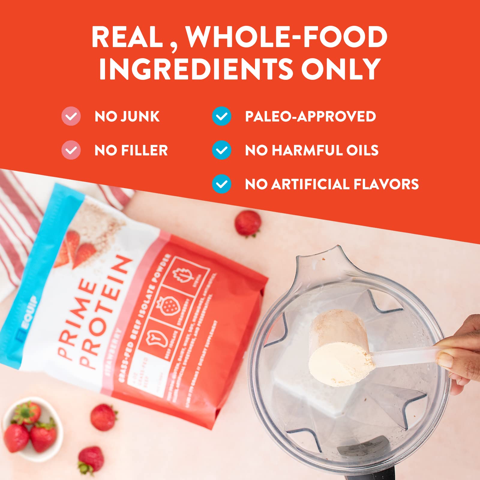Equip Foods Prime Protein - Grass-Fed Beef Protein Powder Isolate -Paleo and Keto Equip buy supplements canada