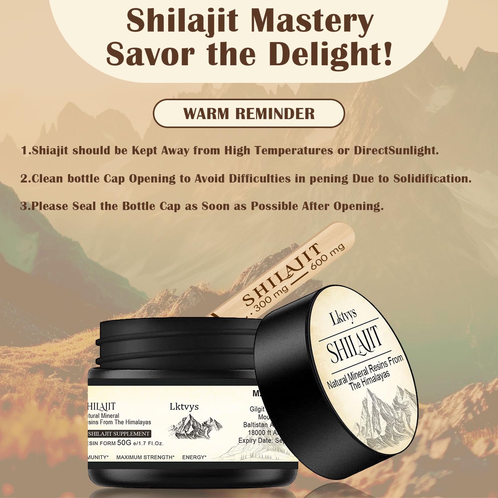 Shilajit Pure Himalayan Organic - Pure Original Shilajit, 50g(Large Volume), Enriched Lktvys buy supplements canada