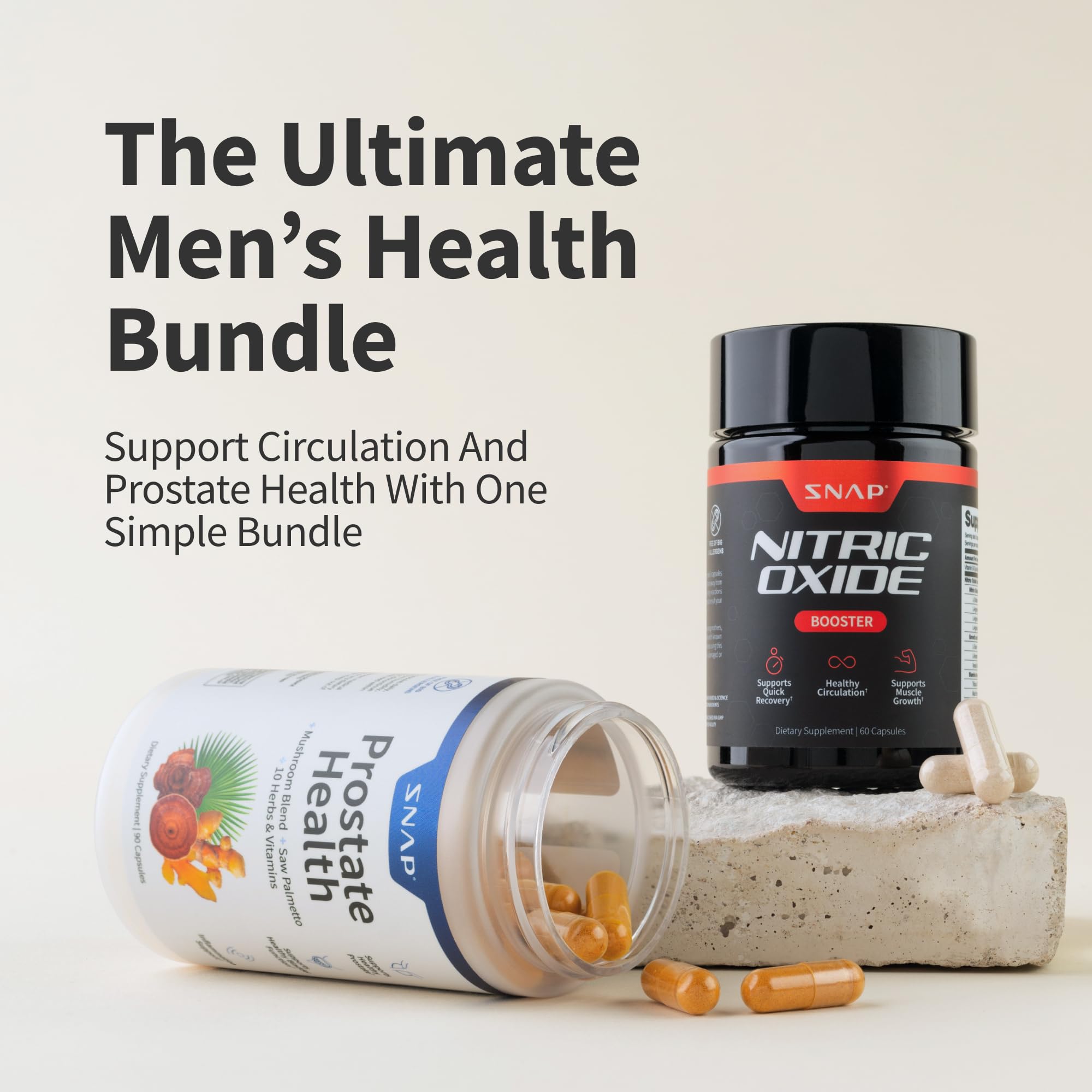 Snap Supplements Prostate Health & Nitric Oxide Supplement Bundle for Men, 90 + 60 Vegetarian Capsules (1 Month Supply) Snap Supplements buy supplements canada