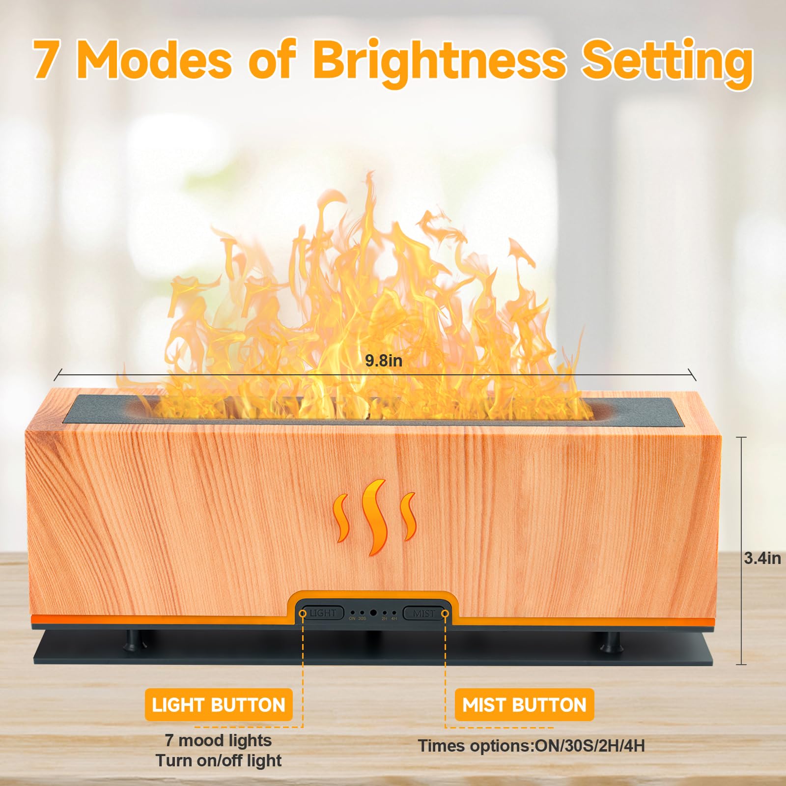 WENPHONE Upgraded 7 Color Essential Oil Diffusers, Flame Air Aroma Diffuser Humidifier, 200ml WENPHONE buy supplements canada