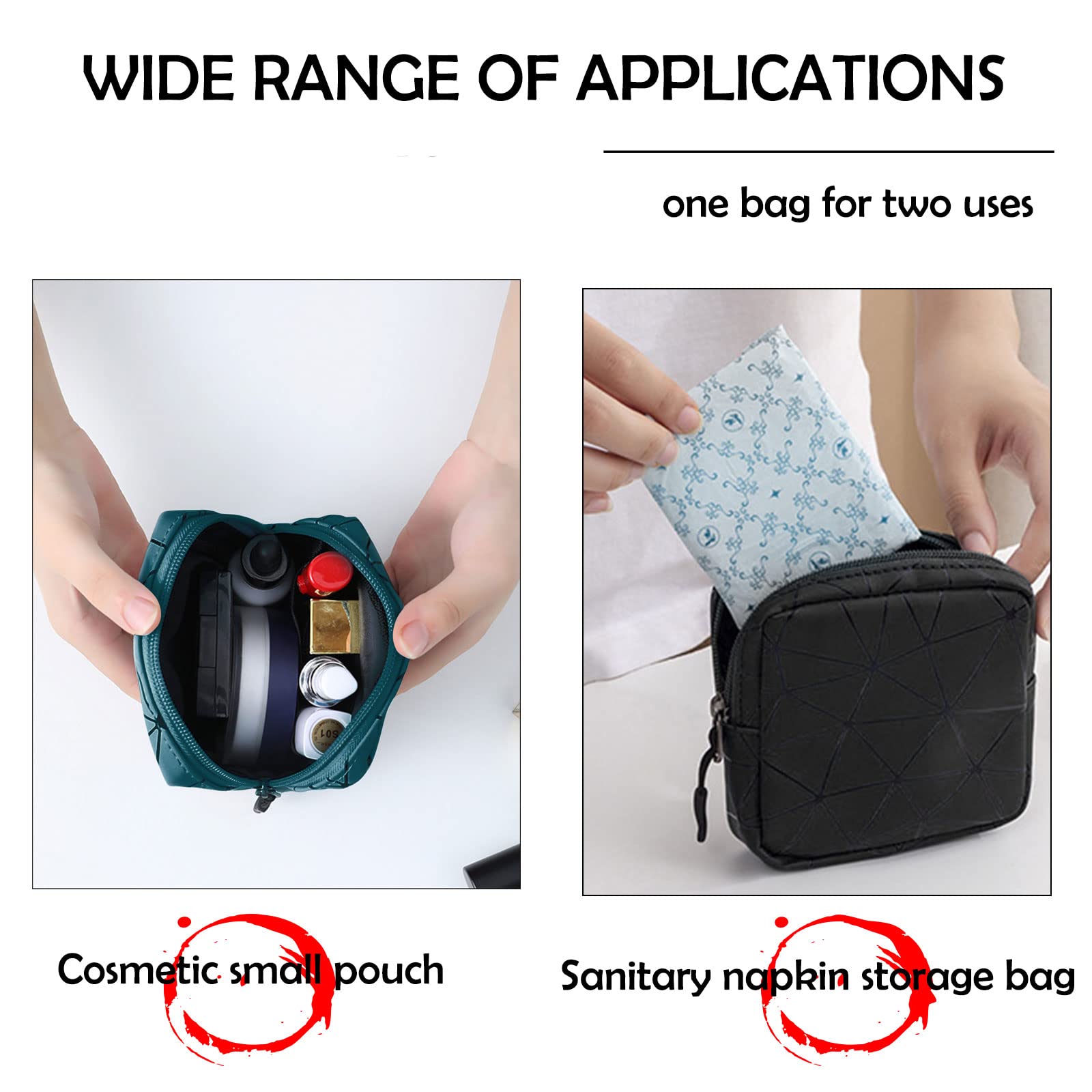 CCLEOOCOO Sanitary Napkin Storage Bag,Leather Waterproof Feminine First Period Bag with Zipper CCLEOOCOO buy supplements canada