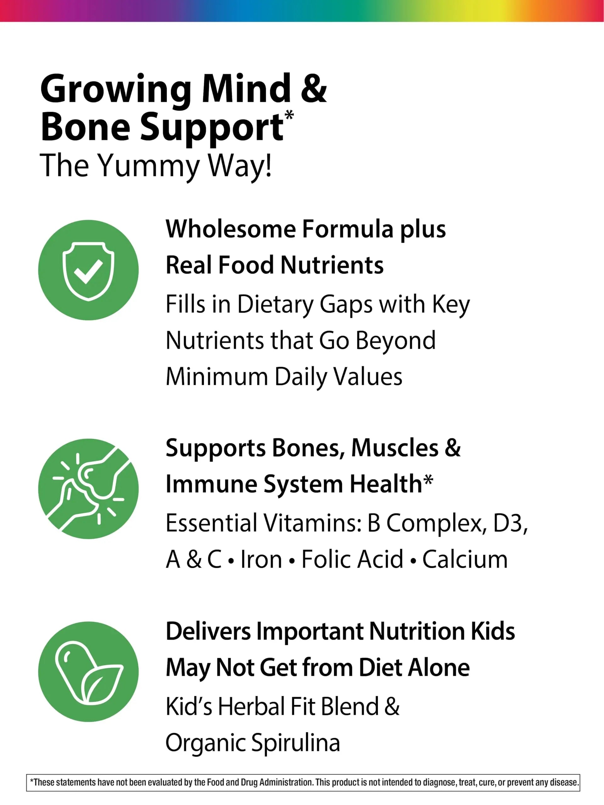 Rainbow Light Kids One + Multivitamin | 50 Chewable Tablets | with Iron & Tummy Friendly Probiotics | Fruit Punch Flavor | Real Food Nutrients Rainbow Light buy supplements canada