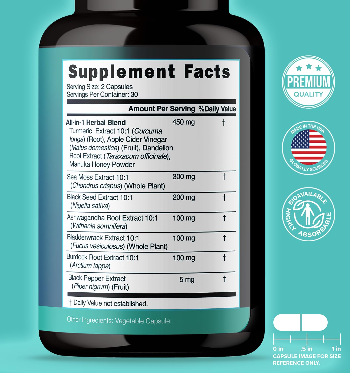 NUTRALAVA Sea Moss Pills, All-in-One Blend with Irish Sea Moss Black Seed Oil Ashwagandha, Sea Moss Capsules for Women and Men - Gluten-Free, Non-GMO, 60 Capsules NUTRALAVA buy supplements canada