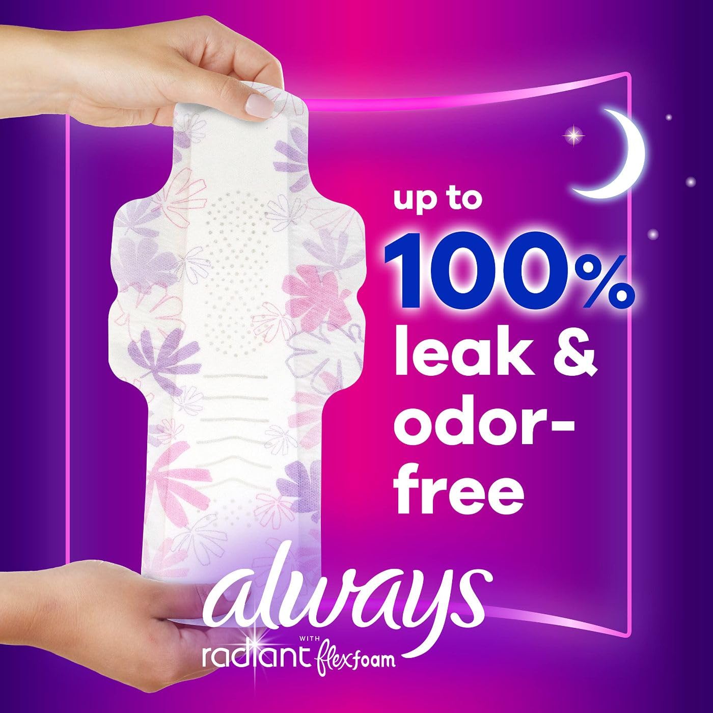 Always Radiant Feminine Pads for Women, Size 4 Overnight Pads Always buy supplements canada
