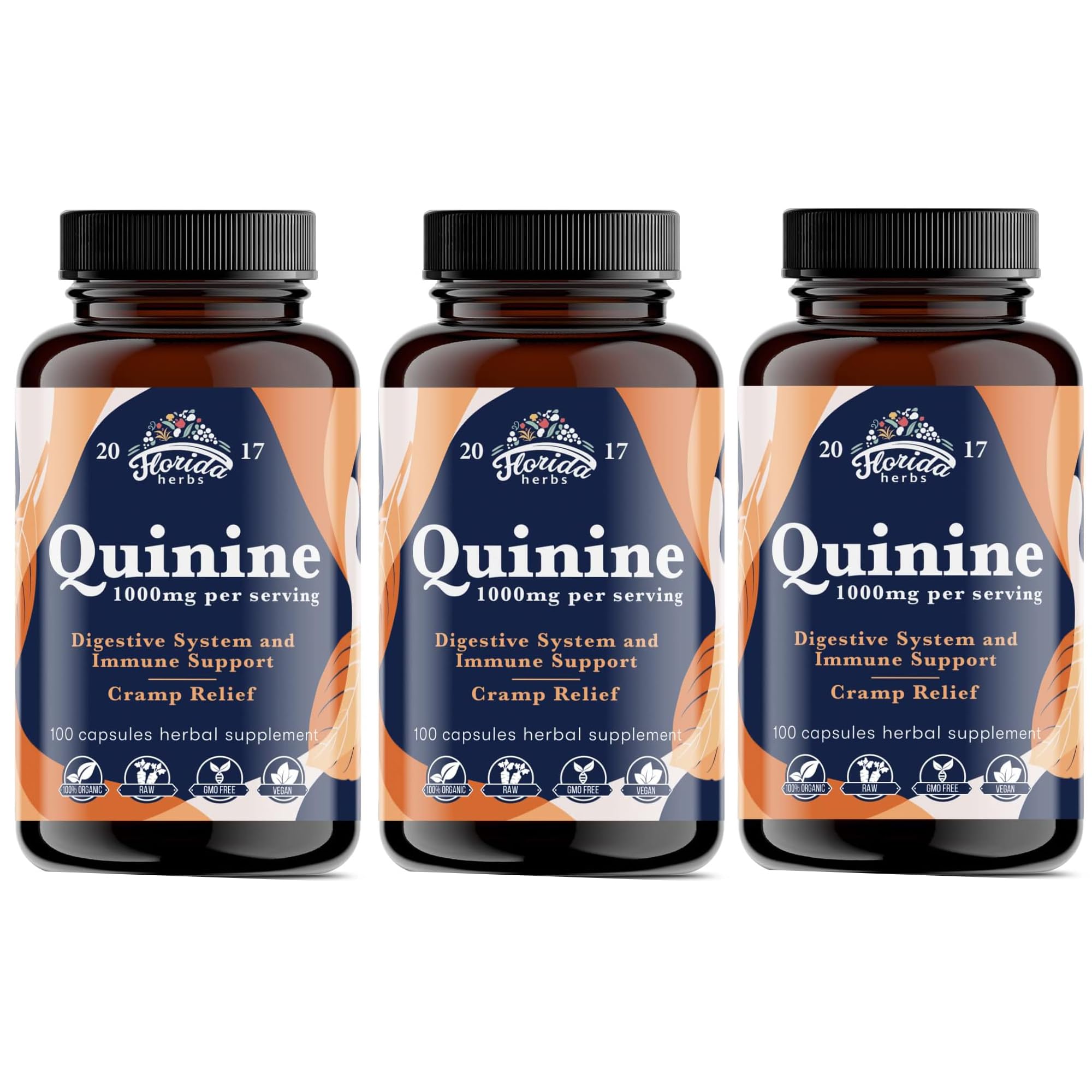 Leg Cramps Support Organic Pills - 1000 mg - Quinine Tablets for Cramp Defense FLORIDA HERBS buy supplements canada