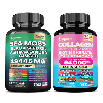Zoyava Sea Moss 16-in-1 and Collagen 14-in-1 Bundle Zoyava buy supplements canada