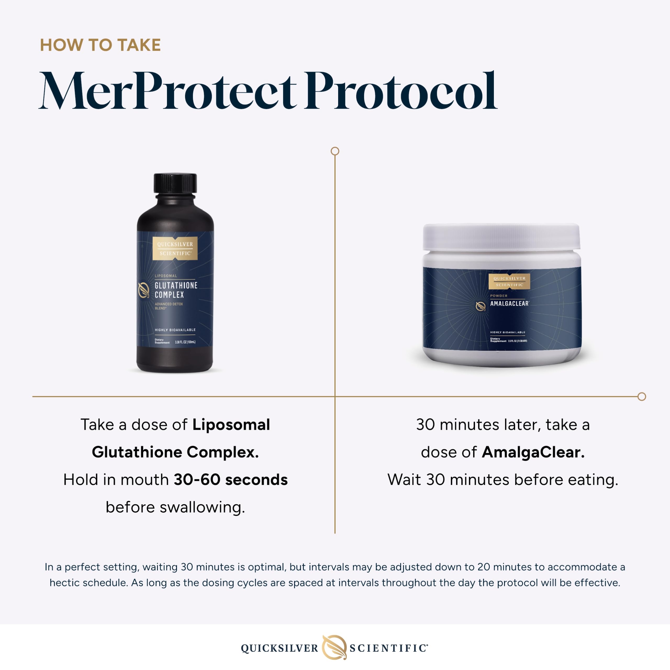Quicksilver Scientific MerProtect Protocol - 2-Product Liver + GI Cleanse, Liposomal Glutathione Complex Supplement, Cleansing Support with Milk Thistle (2 Piece Kit with Program) Quicksilver Scientific buy supplements canada