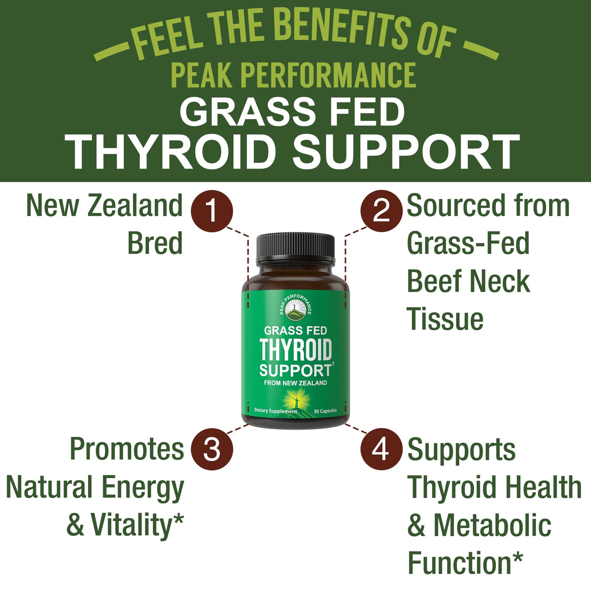 Raw Desiccated Thyroid Supplement. Grass Fed New Zealand Beef Neck & Thyroid Gland Capsules for Women and Men. Ancestral Living Ethically Sourced Bovine Supplements for Energy and Metabolism Support Peak Performance buy supplements canada