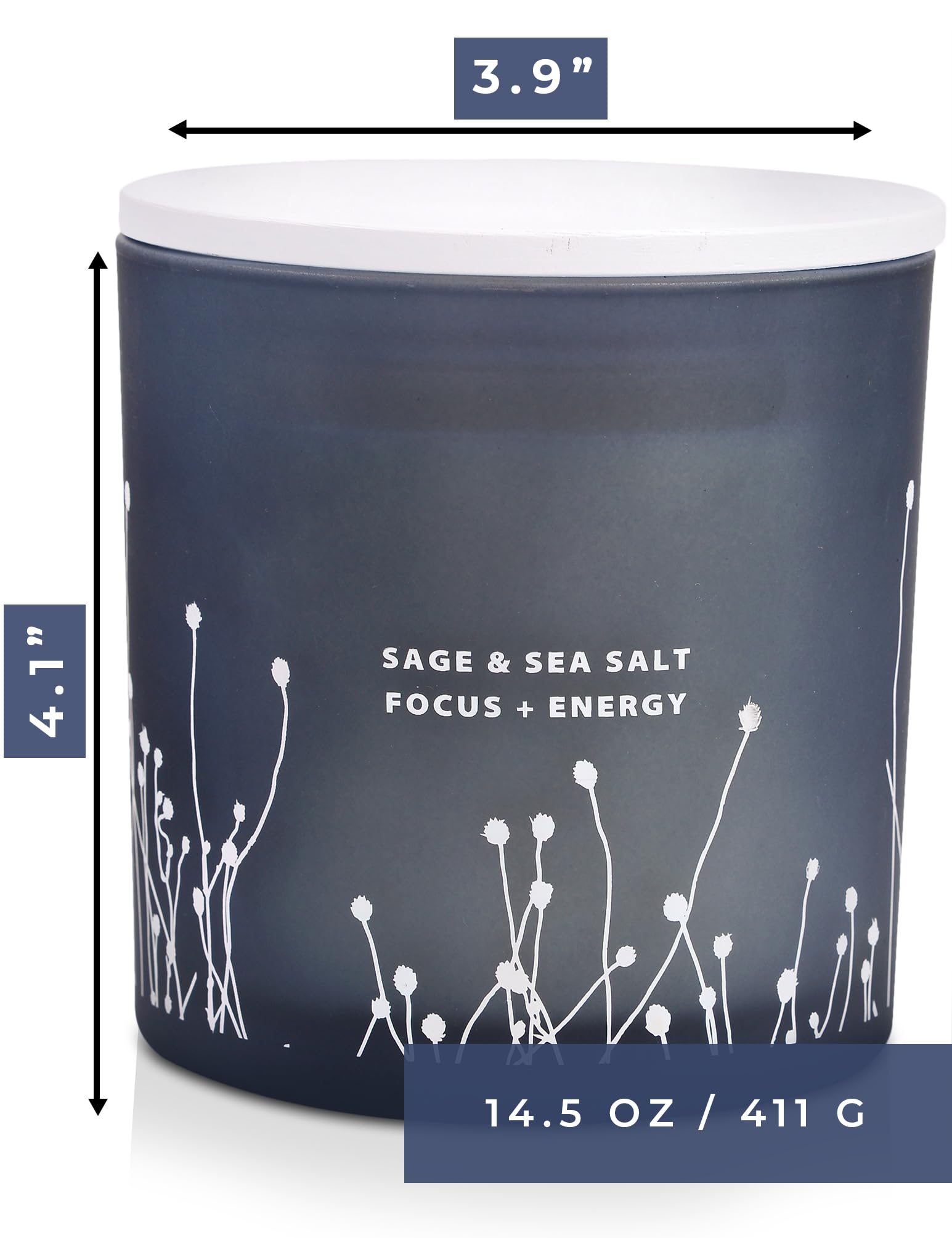 White Sage Sea Salt 3 Wick Candle 14.5 oz | Sage Candles for Cleansing House | Large Soy Candles GIFTAWAY buy supplements canada