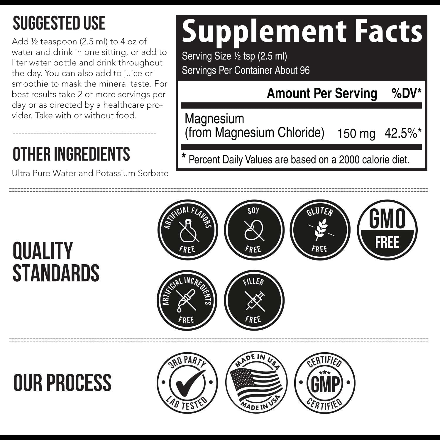 Liquid Magnesium | 8 oz - Ionic Magnesium Chloride, Highest & Fastest Absorption - Calm Mood, Sleep, Muscle Cramps & Spasms, Natural Laxative – Vegan, Glass Bottle (96 Servings) Triquetra Health buy supplements canada