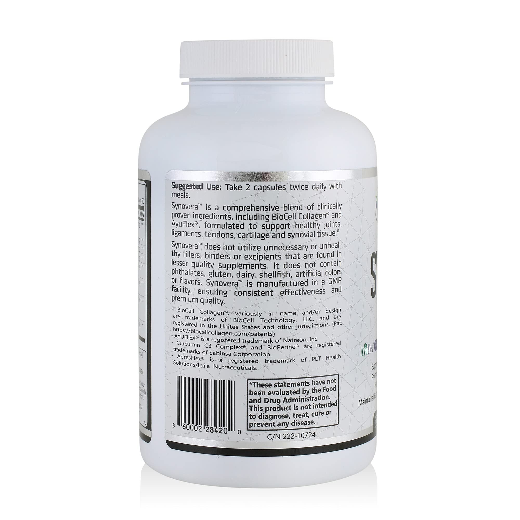 HCP Formulas - Synovera - Joint Support Complex with Turmeric Extract & Collagen - Mobility & Flexibility - Healthy Joints, Tendon, Ligament, and Synovial Tissue - Dietary Supplement - 120 Caps HCP Formulas buy supplements canada