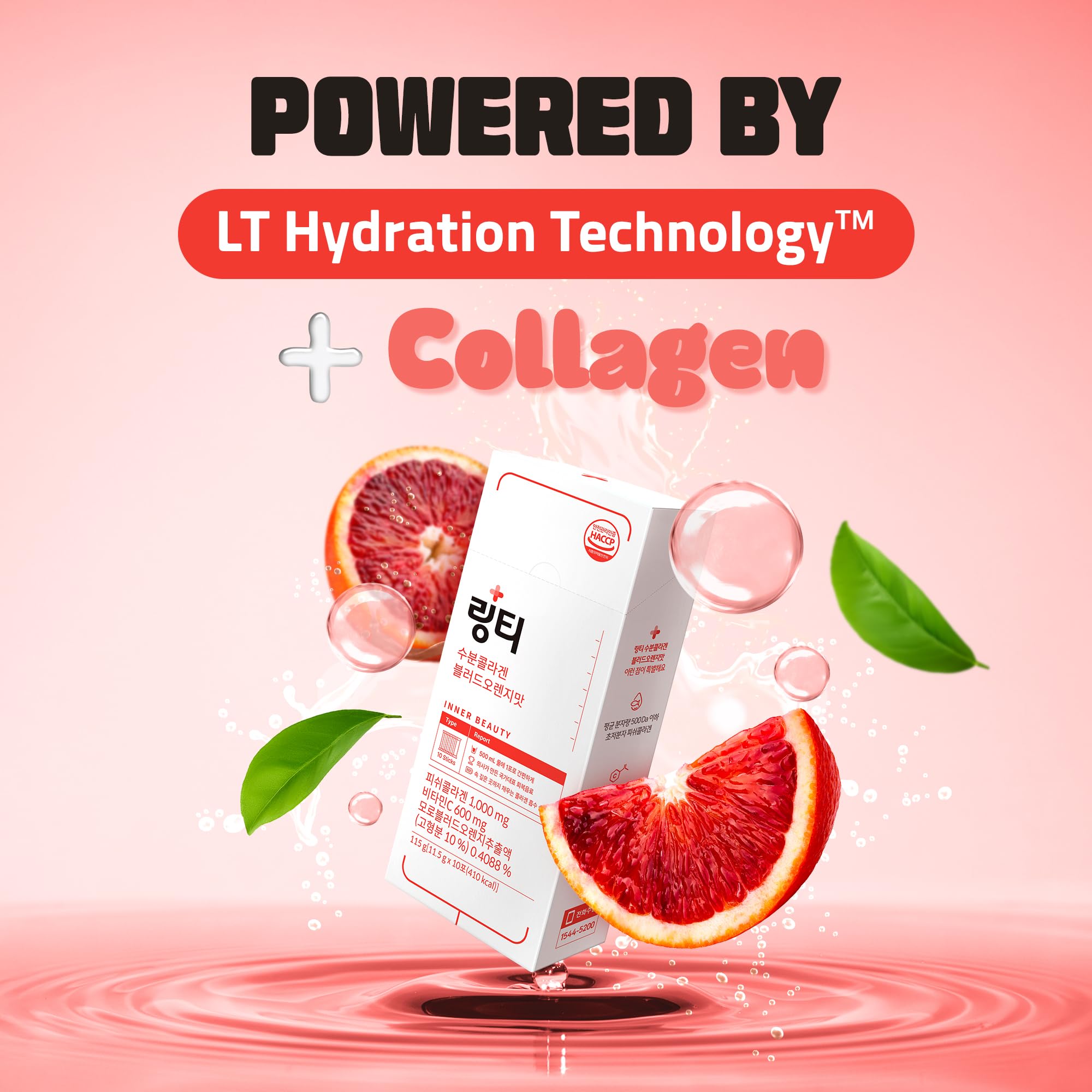LINGTEA Doctor Developed Hydration Aqua Collagen Drink Mix -Blood Orange Flavor | 1,000mg Ultra-Micro Collagen | Maximum Absorption | Rapid Hydration | Vitamin C | Anti-Aging | Skin Health | 10 Count LINGTEA buy supplements canada