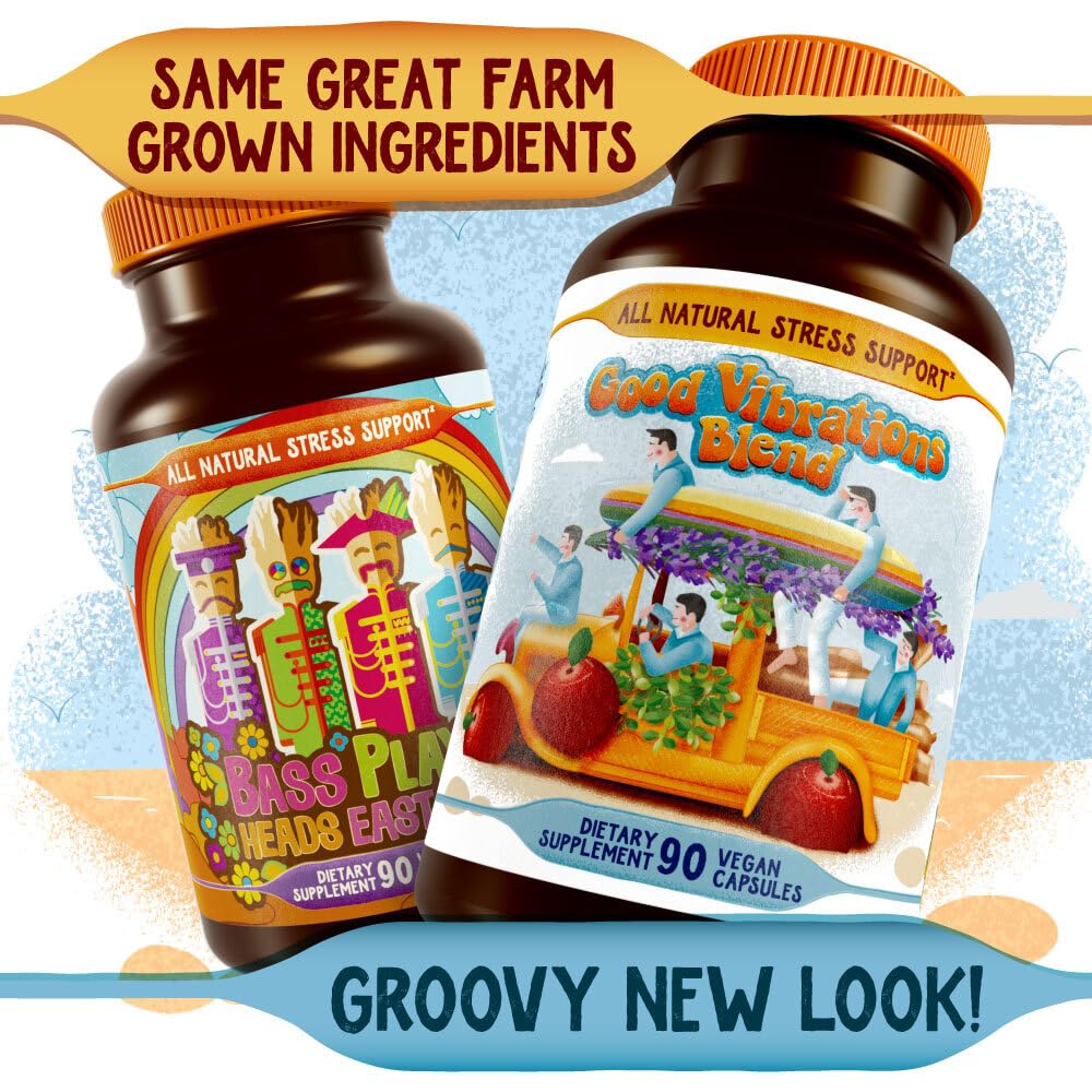 Hippie Farms Stress, Mood, Energy Support - Ashwagandha Root, Lion's Mane & More - Good Vibrations Blend Hippie Farms buy supplements canada