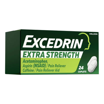 Excedrin Extra Strength Caplets for Headache Pain Relief, Acetaminophen 250mg, Aspirin 250mg, Caffeine 65mg, Pain Reliever, 24 count Excedrin buy supplements canada
