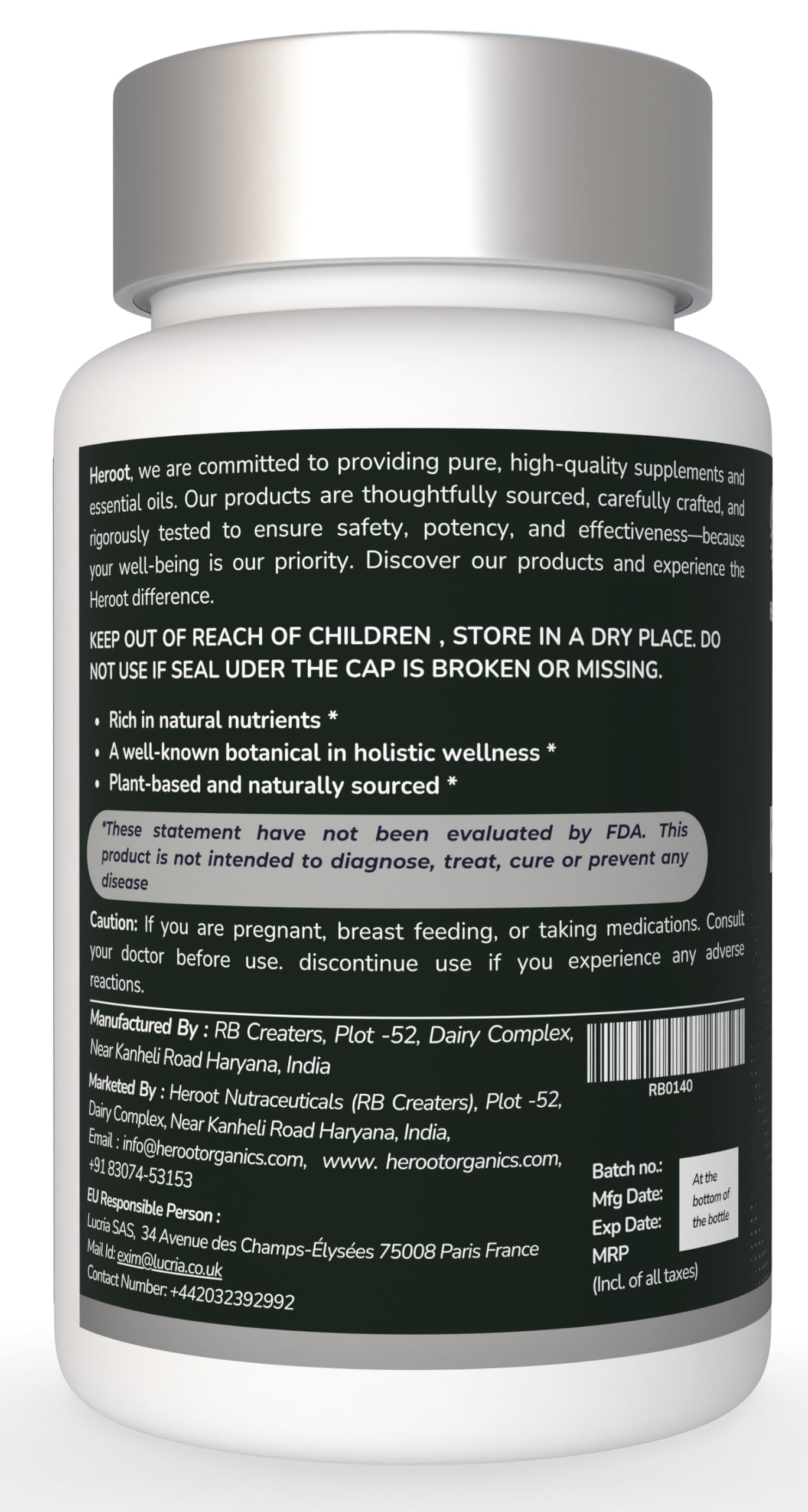 Heroot Boost Joint Mobility with 75% Extra Strength Boswellia Serrata Extract, 120 Capsules Heroot buy supplements canada