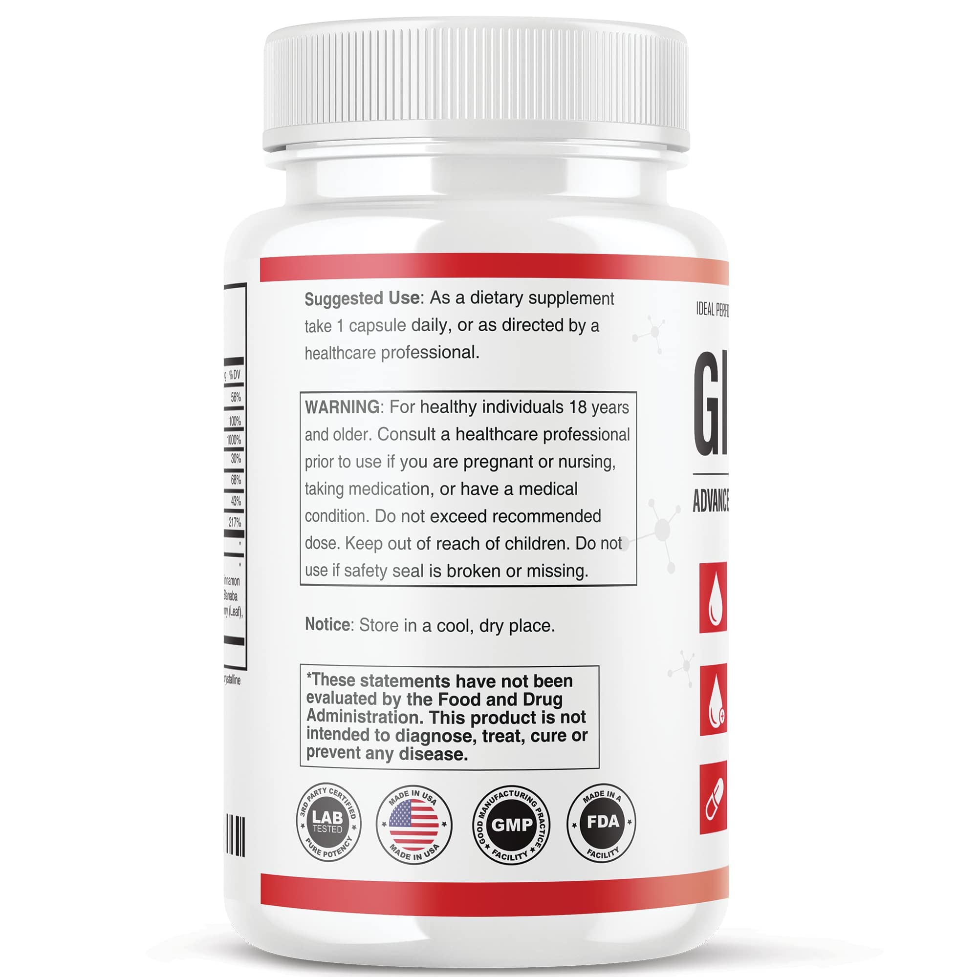 IDEAL PERFORMANCE (Official) Glucofort Formula Supplement (5 Pack) IDEAL PERFORMANCE buy supplements canada