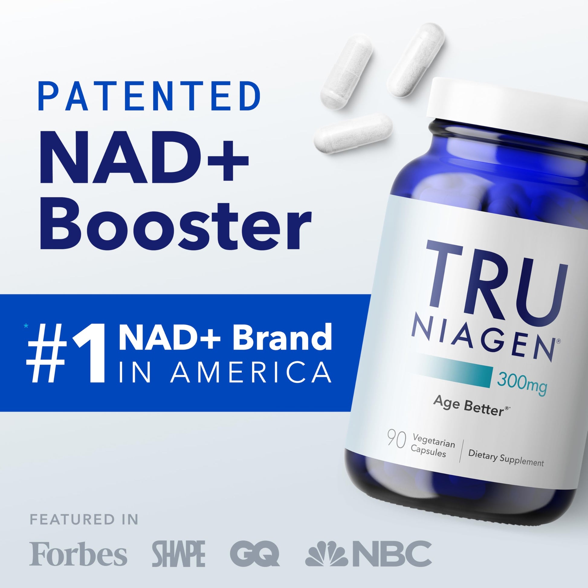 TRU NIAGEN Patented NAD Supplement for Brain Function, Anti Aging & Cell Regeneration, 300mg Niagen, 90 Servings | Supports Cellular Energy, Muscle | Nicotinamide Riboside (NR) Take 1 Daily | 1 Bottle TRU NIAGEN buy supplements canada