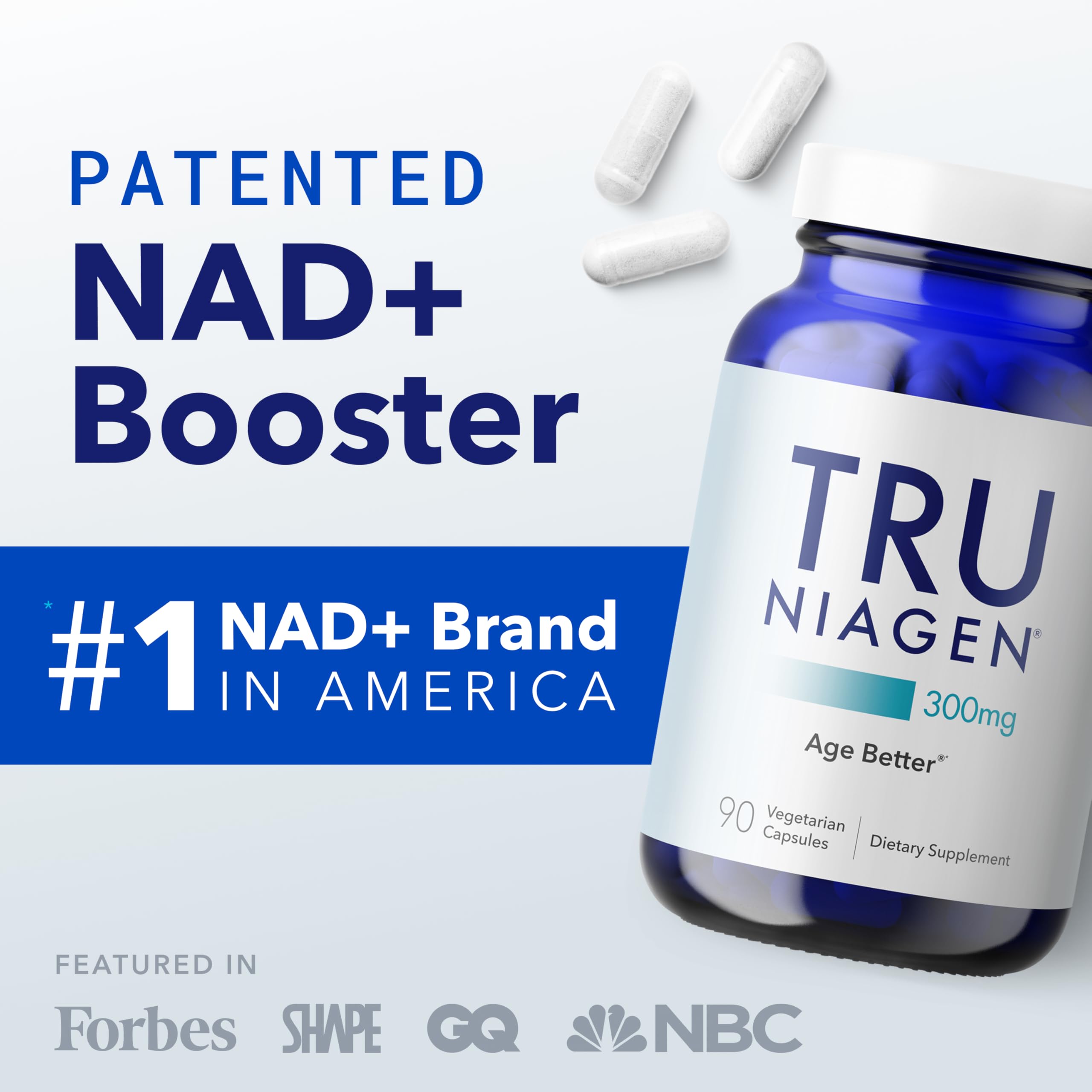 TRU NIAGEN Patented NAD Supplement for Brain Function, Anti Aging & Cell Regeneration, 300mg Niagen, 90 Servings | Supports Cellular Energy, Muscle | Nicotinamide Riboside (NR) Take 1 Daily | 1 Bottle TRU NIAGEN buy supplements canada