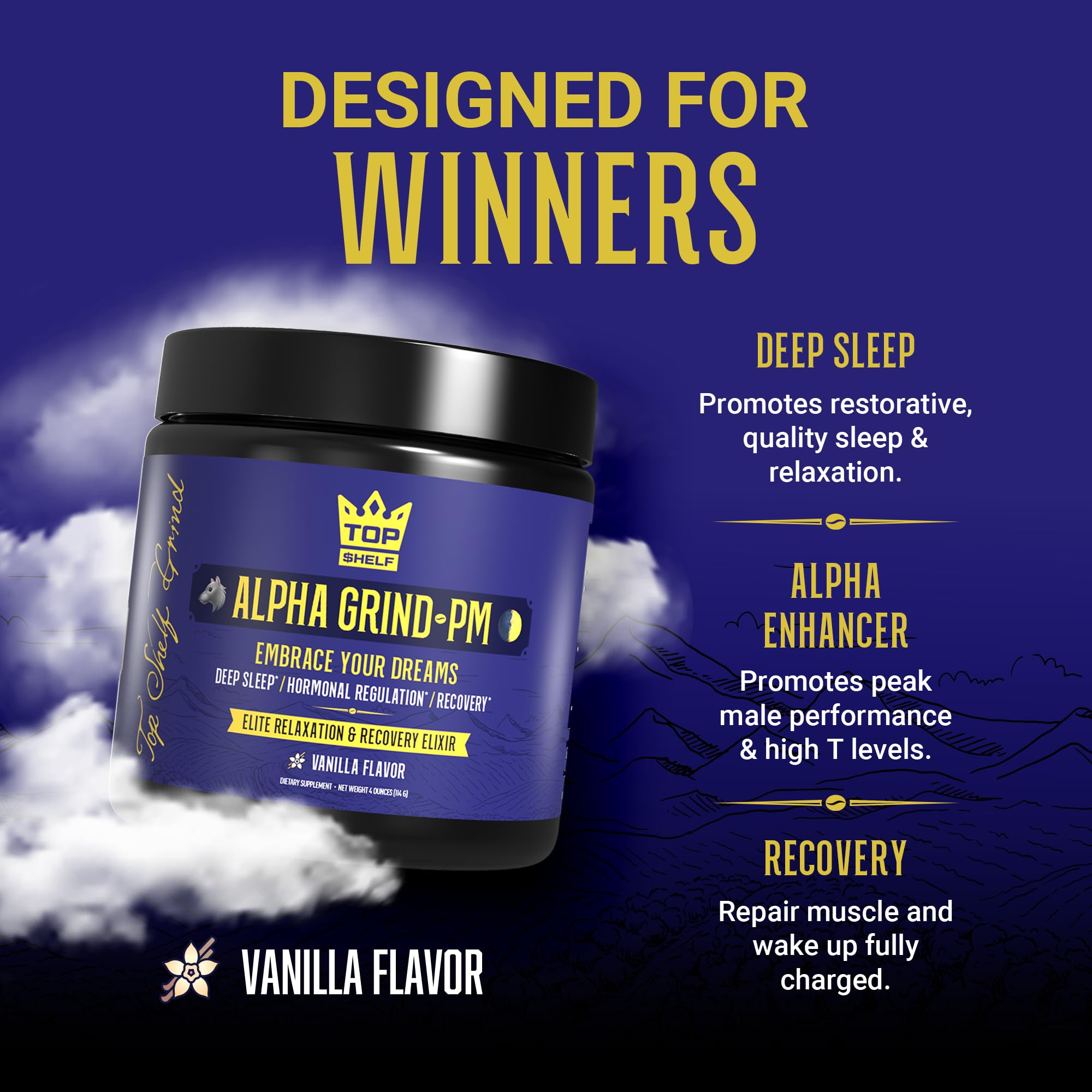 Advanced Sleep Supplement for Men, Nootropic Night Time Burner & Anabolic Recovery Join Top Shelf Grind buy supplements canada