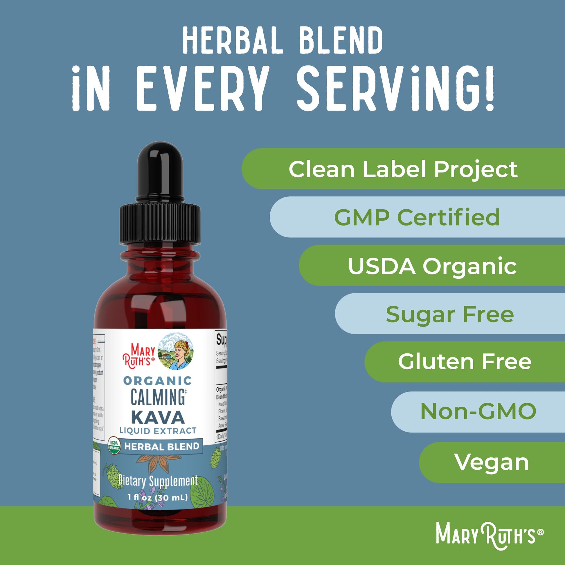 MaryRuth Organics, Herbal Supplement Drop, Calmness & Relaxation, Pack of 1, USDA Kava Root, Sugar/Gluten Free, Support Sleep, Calm & Stress Relief, Vegan, Non-GMO, 30 Servings MARYRUTH'S buy supplements canada