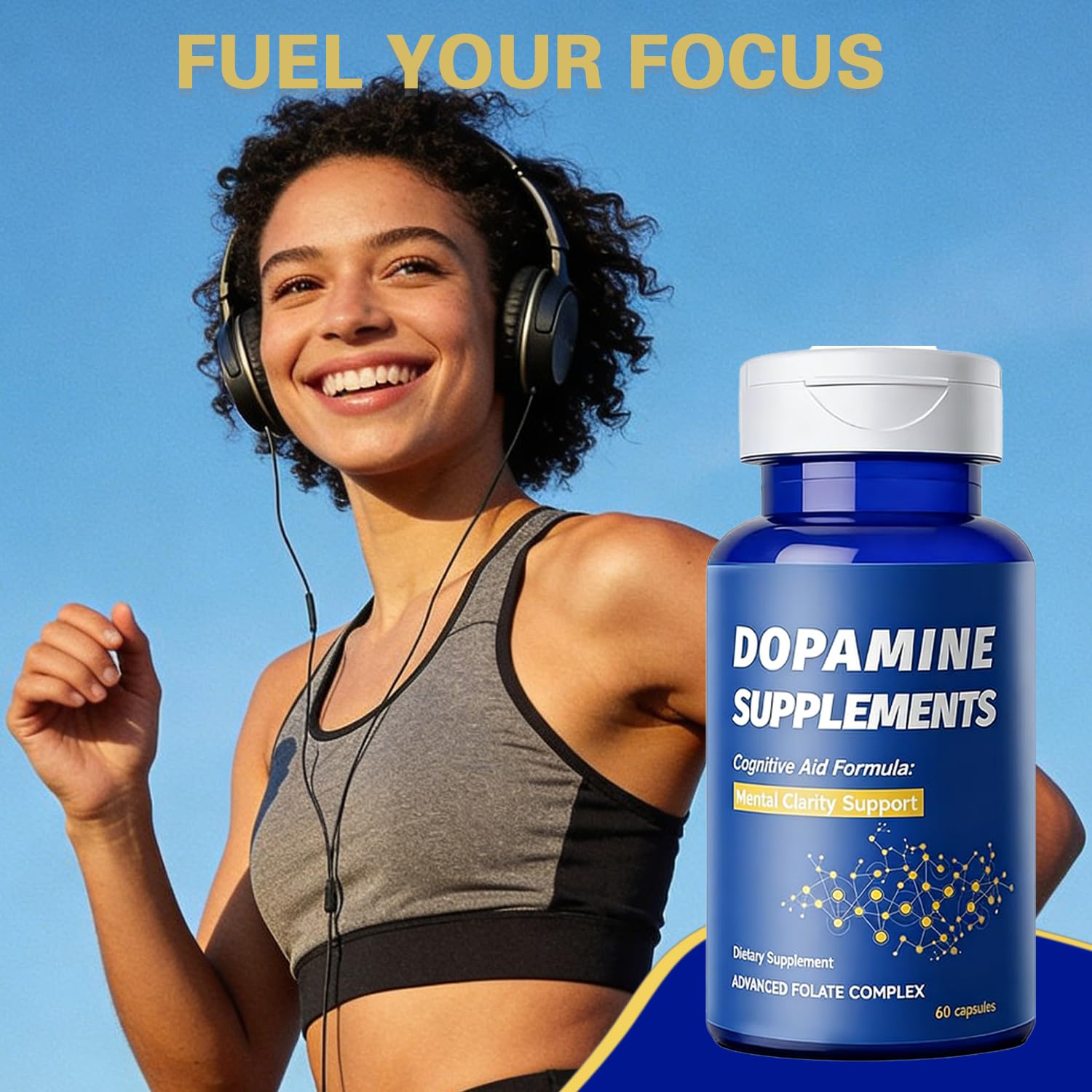 Dopamine Brain Supplement with L-Tyrosine 650mg | Cognitive Function, Focus & Mood Support | Neurotransmitter & Mental Energy Booster | 60 Capsules FW ZONE buy supplements canada