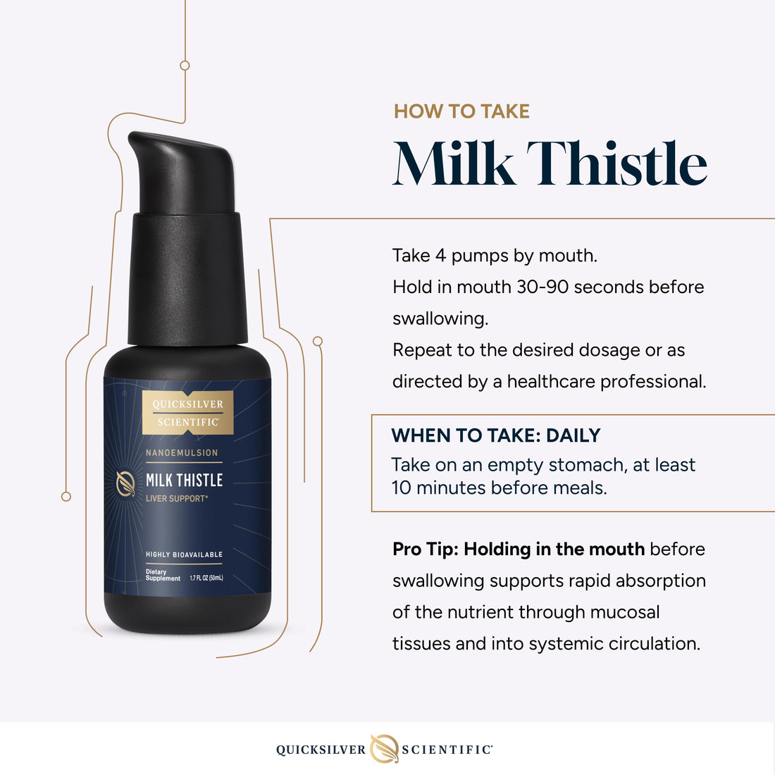 Quicksilver Scientific Nanoemulsified Milk Thistle - Silymarin Liquid with Liposome Delivery System - Immune, Detox + Liver Cleanse Support (1.7oz / 50ml) Quicksilver Scientific buy supplements canada