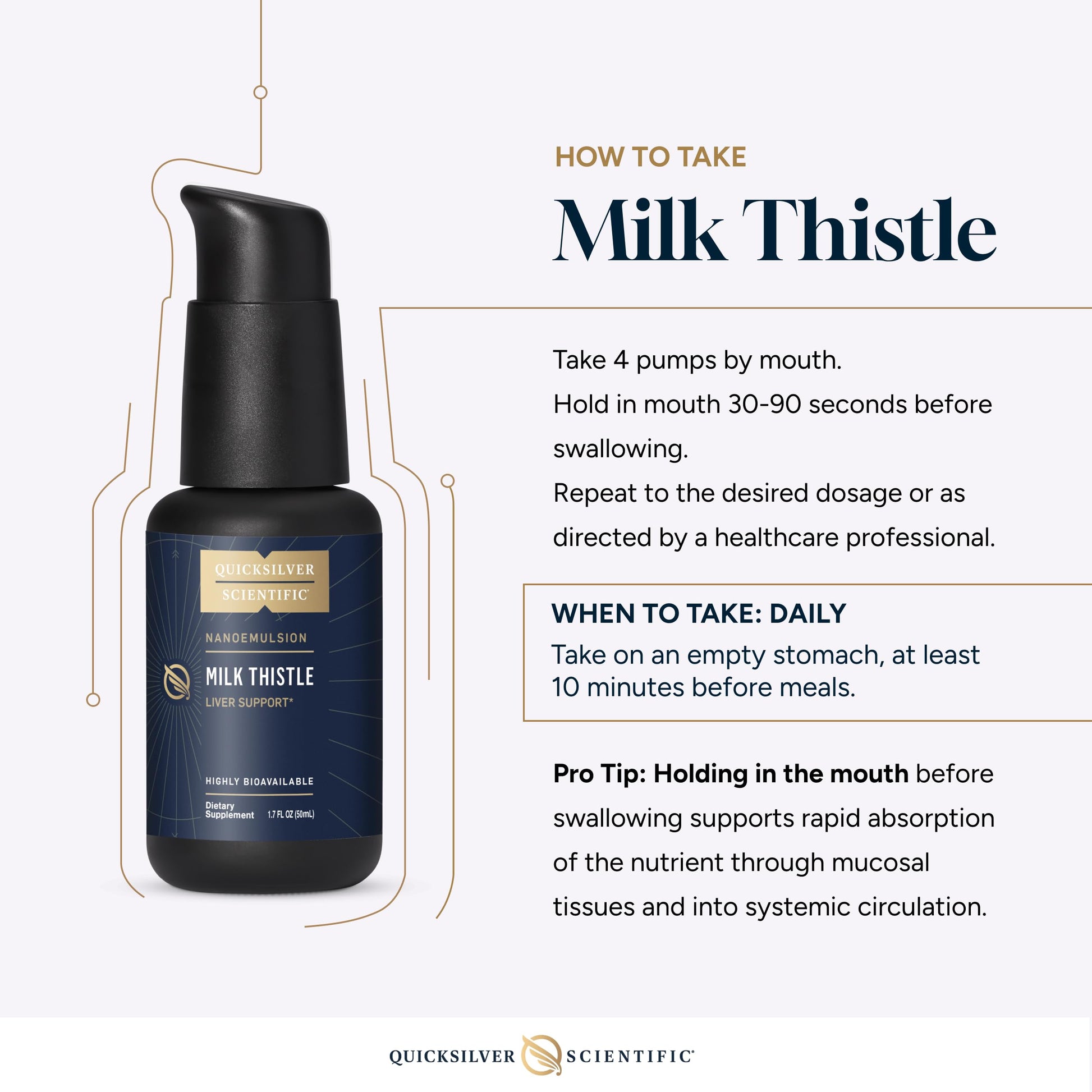 Quicksilver Scientific Nanoemulsified Milk Thistle - Silymarin Liquid with Liposome Delivery System - Immune, Detox + Liver Cleanse Support (1.7oz / 50ml) Quicksilver Scientific buy supplements canada