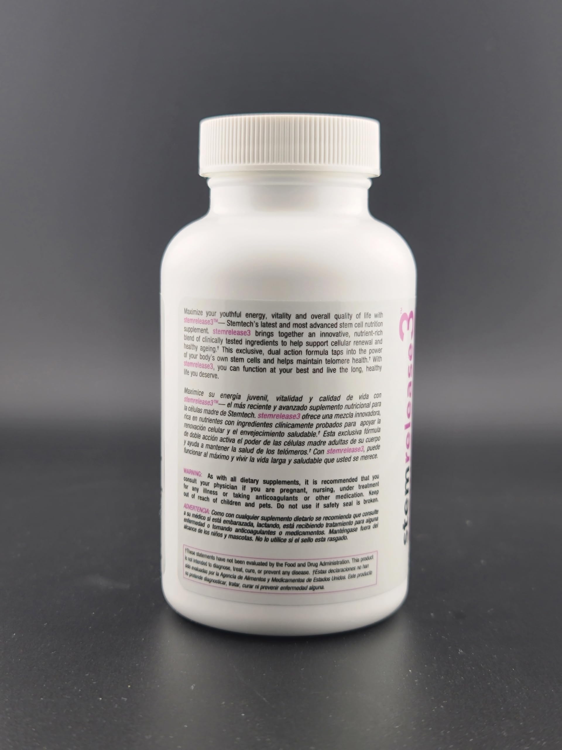 Stemtech Stemrelease3™ Cutting-Edge Stem Cell Nutrition for Natural Renewal and Youthful Vitality, Exclusive Blend for Enhanced Telomere Health 60 Capsules (3 Pack) StemTech buy supplements canada